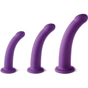 Virgite Dildo Set voor Universeel Strap-on Harnas - paars