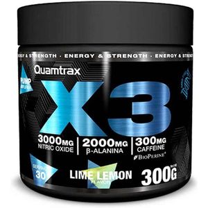 Quamtrax - X3 Pre-Workout - Poeder - Tropical - Natuurlijke Ingrediënten