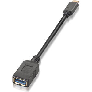 AISENS A107-0062 USB 3.1 kabel 3A 15cm voor mobiele telefoon en tablet zwart