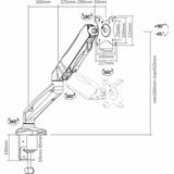 AISENS DT27TSR-043 flat panel bureau steun 81,3 cm (32") Zwart