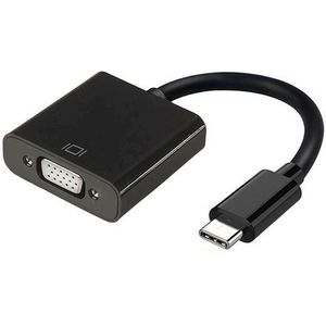 AISENS - A109-0347 USB-C naar VGA, USB-C stekker naar HDb15 bus, zwart, 15 cm