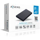 Aisens - ASE-2530B - HDD-behuizing - Zwart - Aluminium - 2,5 inch