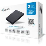 Aisens - ASE-2530B - HDD-behuizing - Zwart - Aluminium - 2,5 inch