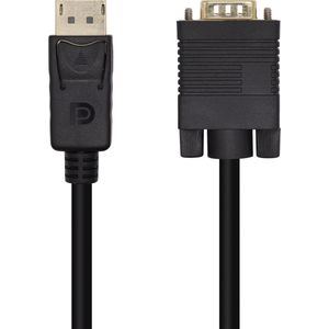 AISENS A125-0462 video kabel adapter 3 m DisplayPort VGA (D-Sub) Zwart