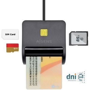 Aisens - ASCR-SN02SD-BK - Toegangscontrolesysteem - Zwart - USB 2.0
