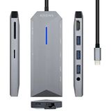 AISENS ASUC-9P001-GR laptop dock & poortreplicator Bedraad Thunderbolt 3 Grijs