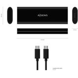 Aisens - Asm2-014b Externe SSD Behuizing - USB 3.2 Gen 2 - Zwart - M.2