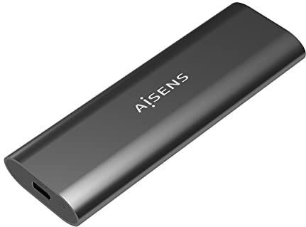 Aisens - Asm2-015gr - Externe SSD M.2-behuizing - Aluminium - Zwart