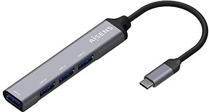 AISENS A109-0541 interface hub USB 3.2 Gen 1 (3.1 Gen 1) Type-C 5000 Mbit/s Grijs