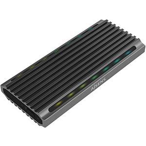 CAJA EXTERNA PARA DURO SSD M.2 SATA NVME AISENS ASM2-RGB011GR USB 3.2 GEN2 SIN TORNILLOS