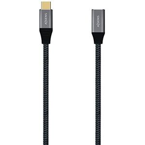 ALARGADOR USB 3.2 Type-C AISENS A107-0635 USB Type-C MACHO USB Type-C HEMBRA 1 m grijs
