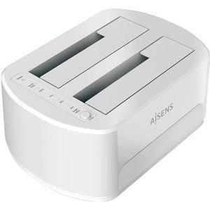 AISENS ASDS-D02W basisstation voor opslagstations USB 3.2 Gen 1 (3.1 Gen 1) Type-B Wit