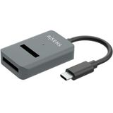 Aisens - ASUC-M2D012-GR - Harddisk Behuizing - Grijs - Externe SSD-behuizing - Tot 2 TB