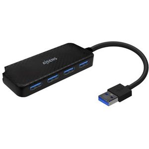AISENS A106-0713 interface hub USB 3.2 Gen 1 (3.1 Gen 1) Type-A 5000 Mbit/s Zwart
