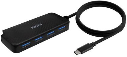 Aisens - A109-0716 - Hub USB - Zwart - 4 Poorten - 60 cm Kabel