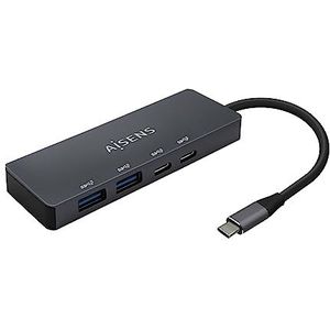 AISENS A109-0744 interface hub USB 3.2 Gen 1 (3.1 Gen 1) Type-C 5000 Mbit/s Grijs