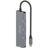 AISENS A109-0762 interface hub USB 3.2 Gen 1 (3.1 Gen 1) Type-C 5000 Mbit/s Grijs