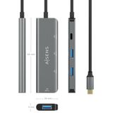 AISENS A109-0762 interface hub USB 3.2 Gen 1 (3.1 Gen 1) Type-C 5000 Mbit/s Grijs