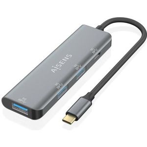 AISENS A109-0762 interface hub USB 3.2 Gen 1 (3.1 Gen 1) Type-C 5000 Mbit/s Grijs