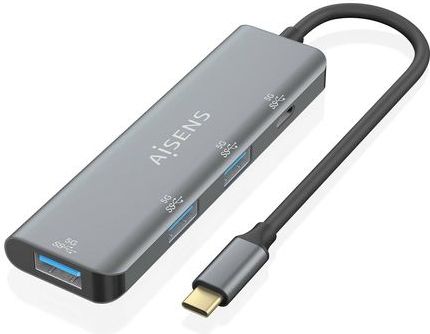 AISENS A109-0762 interface hub USB 3.2 Gen 1 (3.1 Gen 1) Type-C 5000 Mbit/s Grijs