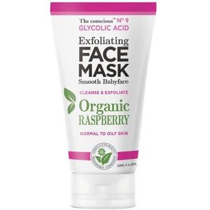 The Conscious - Glycolic Acid Exfoliating Face Mask - Organic Raspberry - 10% AHA