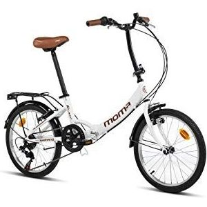 moma bikes Vouwfiets First Class 20 inch, aluminium, Shimano 6 versnellingen, zadelcomfort