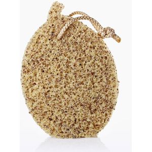 2 stuks Exfoliërende natuurlijke sponzen met olijfpitten voor lichaam - LaChintata bio katoenen tasje CADEAU