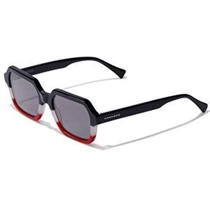 Hawkers Tri Color Dark Minimal - rechthoek zonnebrillen, unisex, zwart