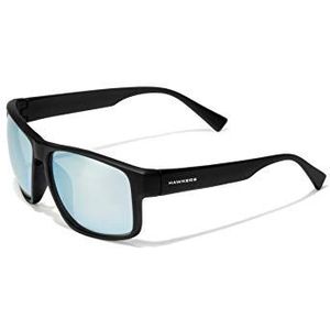 Hawkers Black Blue Chrome Faster - rechthoek zonnebrillen, unisex, zwart, spiegelend