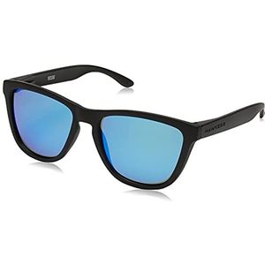 Hawkers One Polarized Clear Blue - vierkant zonnebrillen, unisex, zwart, polariserend spiegelend