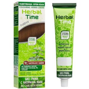 Henna Bruin natuurlijke haarkleur | plantaardige haarverf crème voor grijs haar zonder ammoniak, sulfaten en parabenen | chemicaliënvrije tijdelijke kleuring