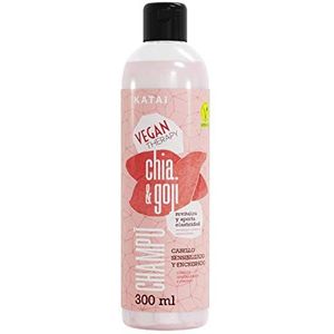 Katai Chia & Goji Pudding Shampoo, 300 ml: Veganistische voeding voor gevoelig haar. Verwijdert kroezen met gecertificeerde natuurlijke formuleringen, zachtheid zonder sulfaten en parabenen
