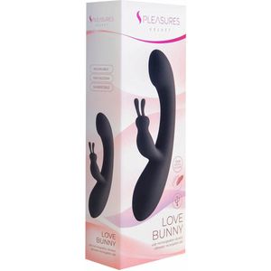 Konijn Vibrator S Pleasures Zwart (18,7 x 3,5 cm)