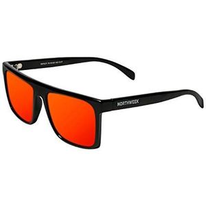Northweek Unisex volwassenen HALE zonnebril, meerkleurig (Shine Black/Red Polarized), 10.0