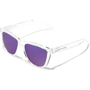 Northweek Regelmatig gepolariseerde transparante joker zonnebril voor heren, púrpura, M, Púrpura, Medium