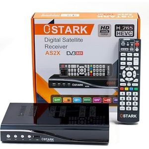 Ostark AS2X 10-bits digitale satellietontvanger FTA DVB S2 S S2X DVBS2 HDMI FHD 1080P FTA H265 USB WiFi WiFi RJ45 inbegrepen