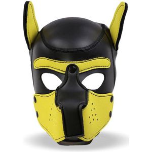 Hound Neoprene Dog Hound Removable Muzzle Black/Yellow One Size