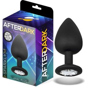 AFTERDARK - Sparkly Butt Plug Silicone Size M 8 Cm X 3.5 Cm