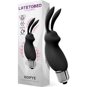 LATETOBED - Hopye Rabbit Vibrating Bullet Silicone Black