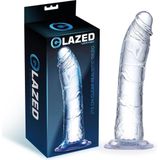 Glazed Realistisch dildo materiaal glas 21,5 cm 200 g