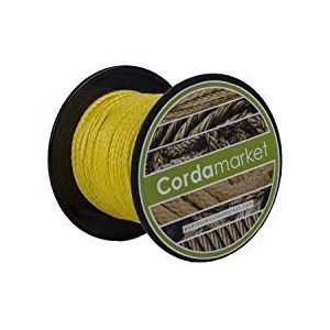 Cordamarket Driza Dyneema 2 mm, uniseks touw voor volwassenen, geel, 2 mm tot 20 m