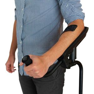 KMINA Pro Crutch - Onderarmkruk - Kruk voor één arm - Elleboogkruk - Kruk met onderarmschaal - Links