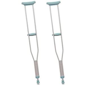 PEPE - Okselkrukken voor Volwassenen (x2 units, MAAT S), Orthopedische Okselkruk, Loopkruckken Aluminium, Wandelkrukken voor Gehandicapten Verstelbaar, Oksel Krukken Grijze