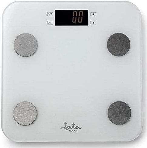 Jata - HBAS1501 - Digitale Badkamerweegschaal - Wit - LCD-Display - Touchscreen