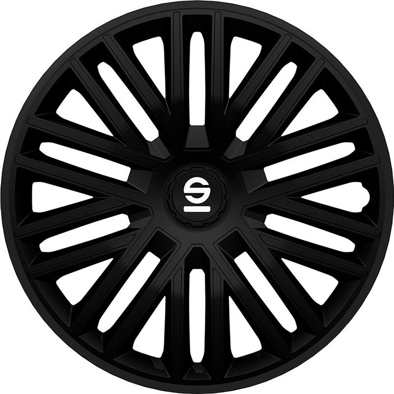 Sparco - Bergamo - Wieldoppen - Zwart - Set van 4 Stuks - Slagvast Kunststof