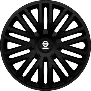 Sparco - Wieldoppenset Bergamo - 15-Inch - Zwart - RVS