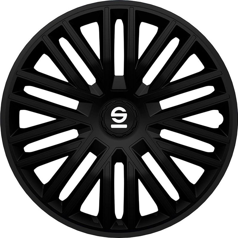 Sparco - Wieldoppenset Bergamo - 15-Inch - Zwart - RVS