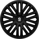 Sparco - Bergamo - Wieldoppen - Zwart - Set van 4 Stuks