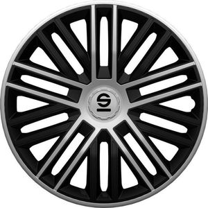 Sparco - Bergamo - Wieldoppen - Zwart/Zilver - Set van 4