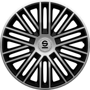 Sparco Wieldoppen Bergamo 16 Inch Abs Zilver/zwart 4 Stuks